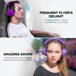 Active Noise Cancelling Headphones, Wireless Over Ear Bluetooth Headphones, 30H Playtime, Hi-Res Audio, Deep Bass, for Travel, Home Office Cowinaudio 