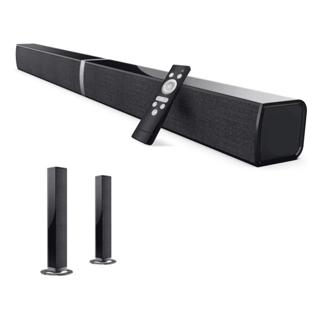 Bluetooth Sound bar for TV, 50W Sound Bar with 4 Drivers and Remote Control, Home Audio TV Speakers Sound Bar Cowinaudio 