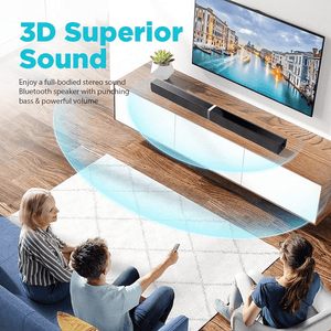 Bluetooth Sound bar for TV, Remote Control, Home Audio TV Speakers Sound Bar with Arc/Optical/AUX Connect Cowinaudio 