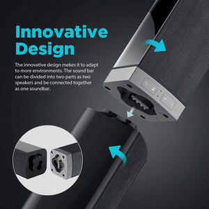 Bluetooth Sound bar for TV, Remote Control, Home Audio TV Speakers Sound Bar with Arc/Optical/AUX Connect Cowinaudio 