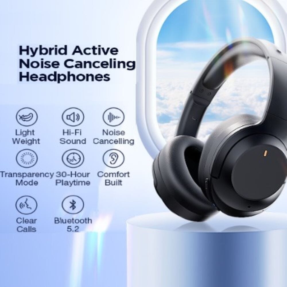COWIN Active Noise Canceling Headphones, Headband Wireless Bluetooth Headset with ENC Mic, Perfect Bass, BT5.4, Black Cowinaudio 