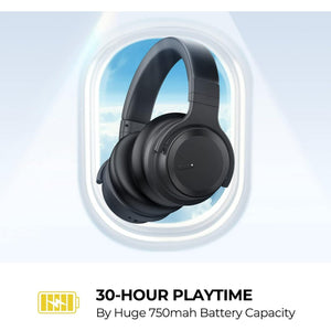 COWIN Bluetooth Headphones Active Noise Cancelling Headphones Wireless Headphones Over Ear with Mic Deep Bass, Comfortable Protein Earpads, 30 Hours Playtime for Travel/Work, Black Cowinaudio 