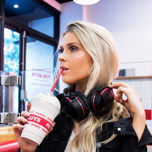 COWIN E8 [Upgraded] Active Noise Cancelling Bluetooth Headphones with Microphone Hi-Fi Deep Bass Wireless Headphones Over Ear 20 Hour Playtime for Travel/Work/TV/Computer/Phone - Rose Cowinaudio 