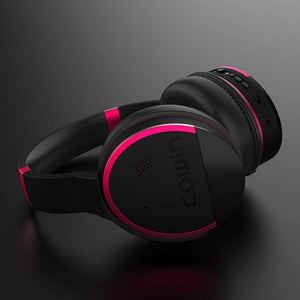 COWIN E8 [Upgraded] Active Noise Cancelling Bluetooth Headphones with Microphone Hi-Fi Deep Bass Wireless Headphones Over Ear 20 Hour Playtime for Travel/Work/TV/Computer/Phone - Rose Cowinaudio 