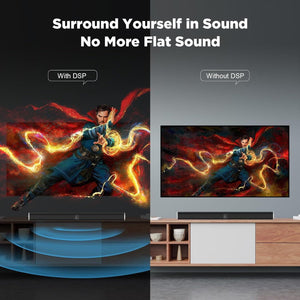 COWIN Sound Bar for TV 2 in 1 Separable Bluetooth Soundbar Home Theater Speakers with Arc/Optical/AUX Connect Cowinaudio 