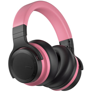 E7 Active Noise Cancelling Headphones Wireless 5.0 Bluetooth Headphones with Rich Bass Headphone cowinaudio Pink 