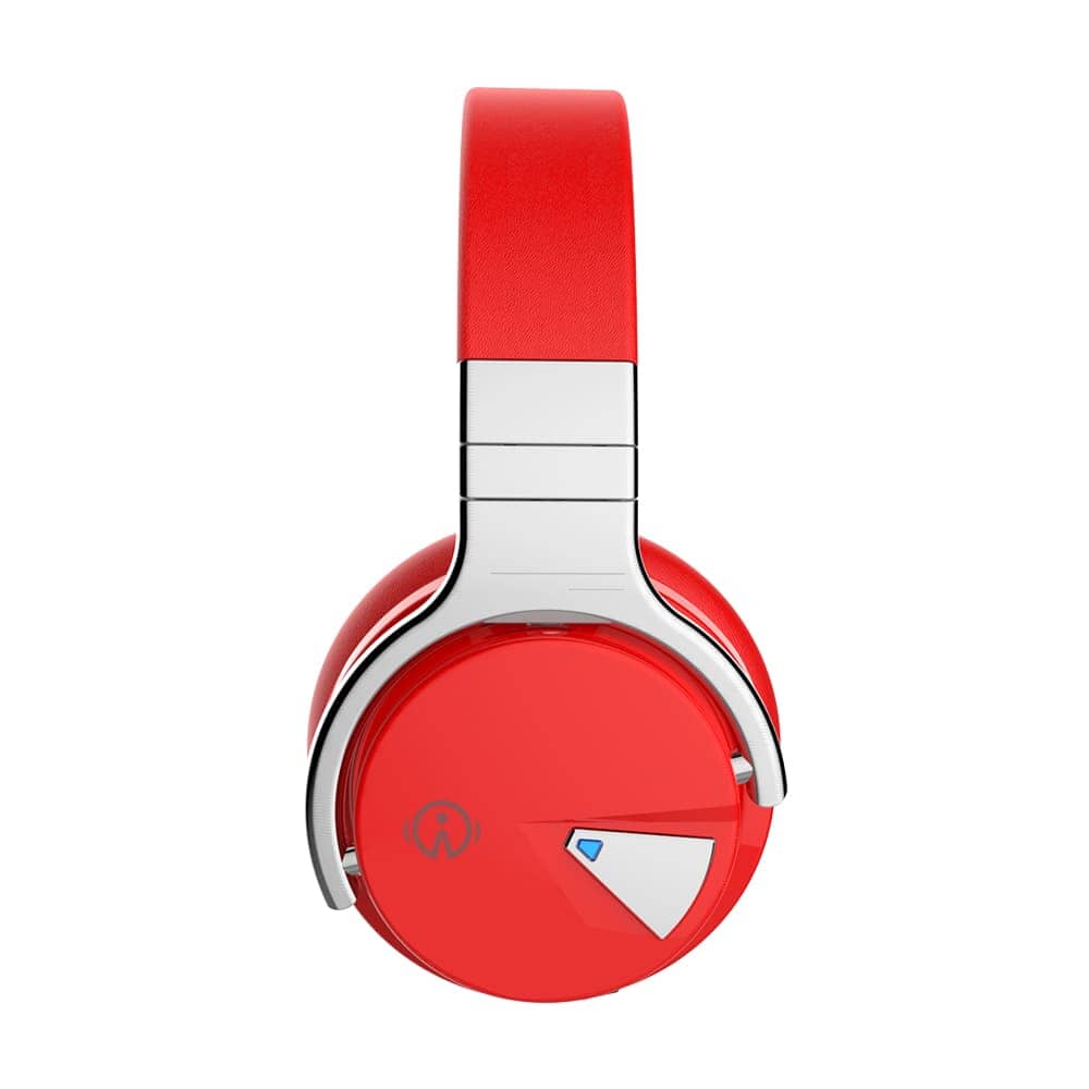 E7 Active Noise Cancelling Wireless Bluetooth Over-ear Headphones,Red Headphone Cowinaudio