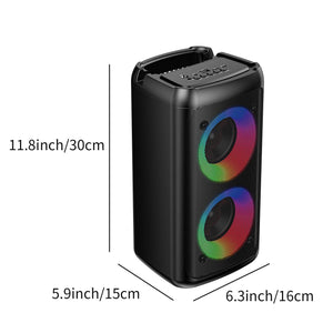 Karaoke Machine for Adults, Portable Wireless Speaker with 1 wired Microphones, Outdoor, Supports USB/TF/AUX, Ideal Gifts for Family, Music Lover Cowinaudio 