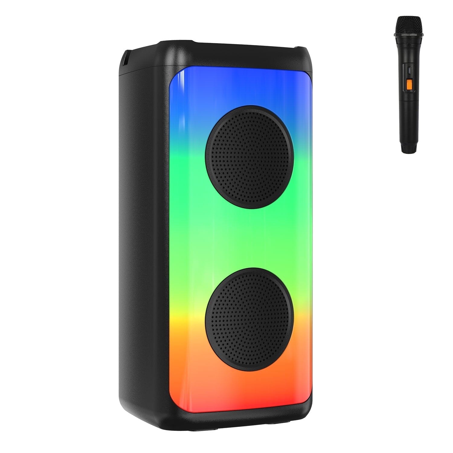Karaoke Machine, Portable Bluetooth Karaoke Speaker with 1 Wired Microphones for Adults Kids with LED Lights, Supports AUX/USB/TF for Home Party Cowinaudio 