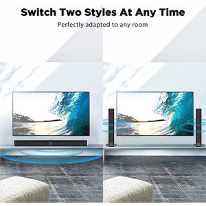 TV Sound Bar, 31-inch Split Soundbar Wired and Wireless Bluetooth 5.0 Soundbar Speaker Home Theater System with HDMI, Optical, RCA, Aux Connection Remote Contro Cowinaudio 