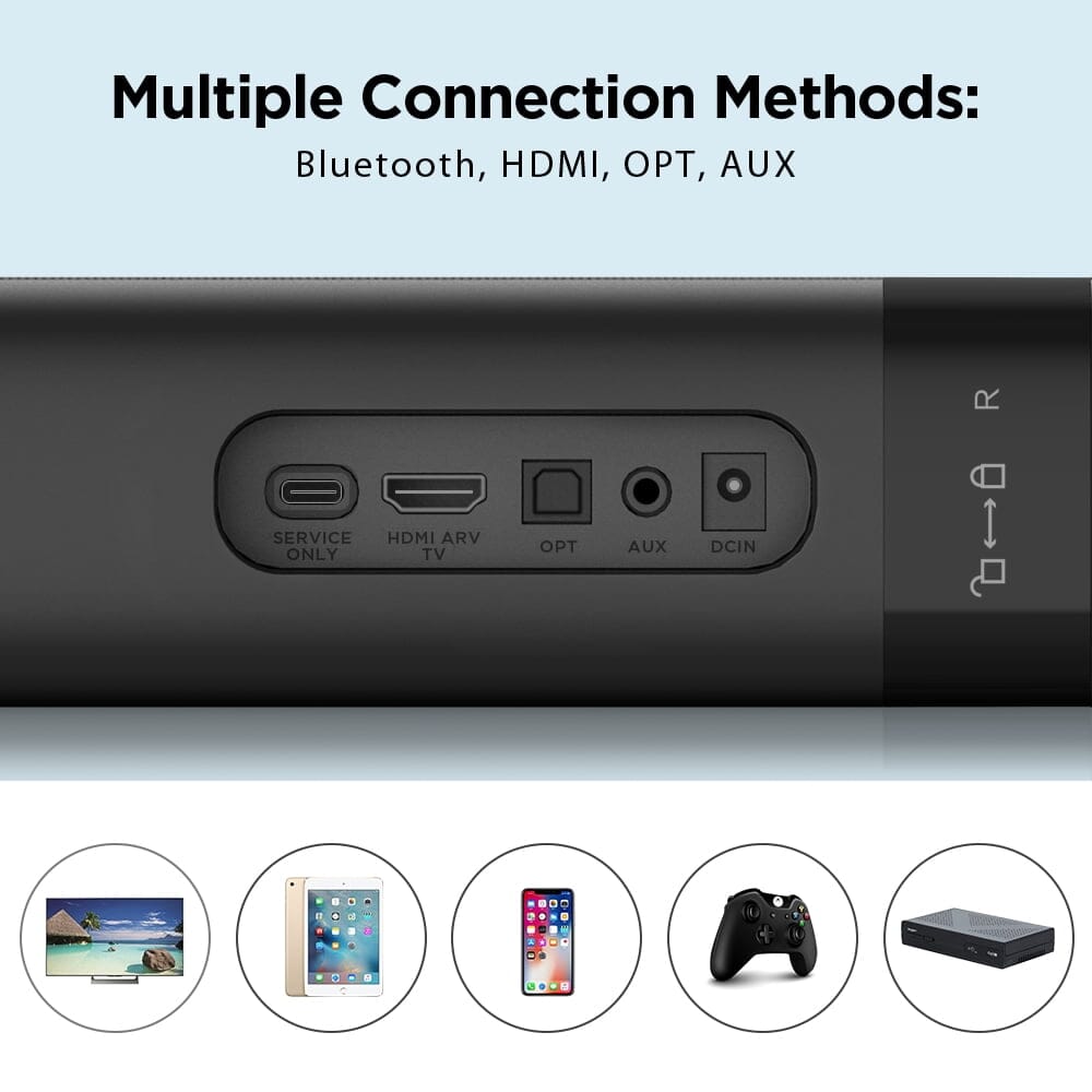 TV Sound Bar, 31-inch Split Soundbar Wired and Wireless Bluetooth 5.0 Soundbar Speaker Home Theater System with HDMI, Optical, RCA, Aux Connection Remote Contro Cowinaudio 