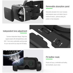 VR Headset 3D Glasses Virtual Reality Headset for VR Games & 3D Movies, Eye Care System for iPhone and Android Smartphones Cowinaudio 