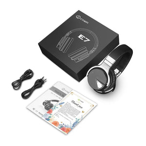 E7 Active Noise Cancelling Bluetooth Over-ear Headphones, Black Cowinaudio 