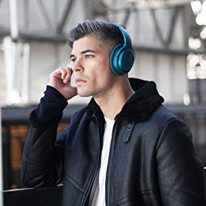 SE7 Dual Feedback Active Noise Cancelling Bluetooth Headphones, Teal Cowinaudio 